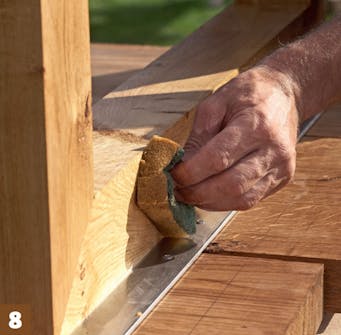 Jalkojen öljyäminen Tee itse lankkupöytä